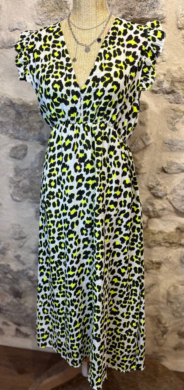 Robe longue léopard en gaze de coton – By Coco – Image 2
