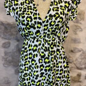 Robe longue léopard en gaze de coton – By Coco
