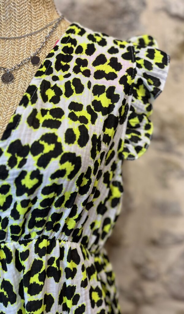 Robe longue léopard en gaze de coton – By Coco – Image 4