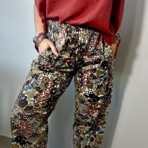 Pantalon droit en coton fleuri – Johanna