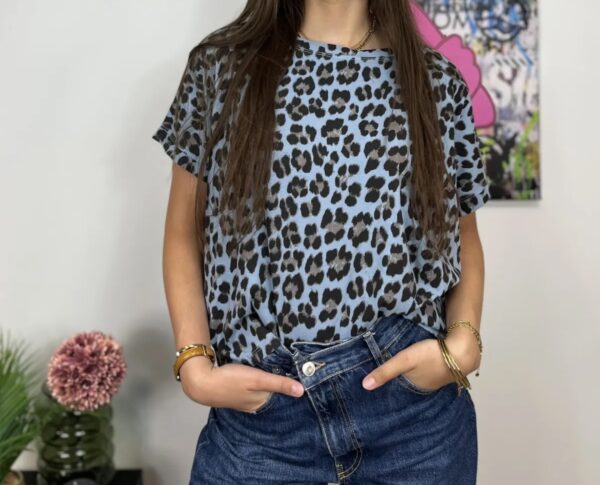 T-shirt léopard oversize