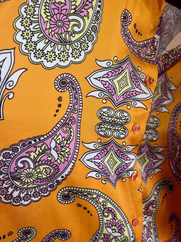 Chemise imprimée foulard orange – Image 2