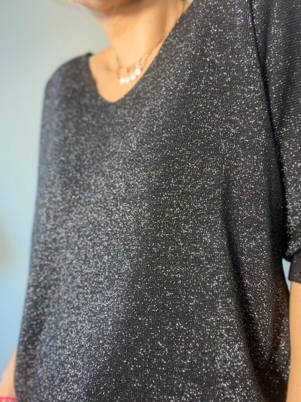 Pull fin à manches mi-longues effet scintillant – Image 3